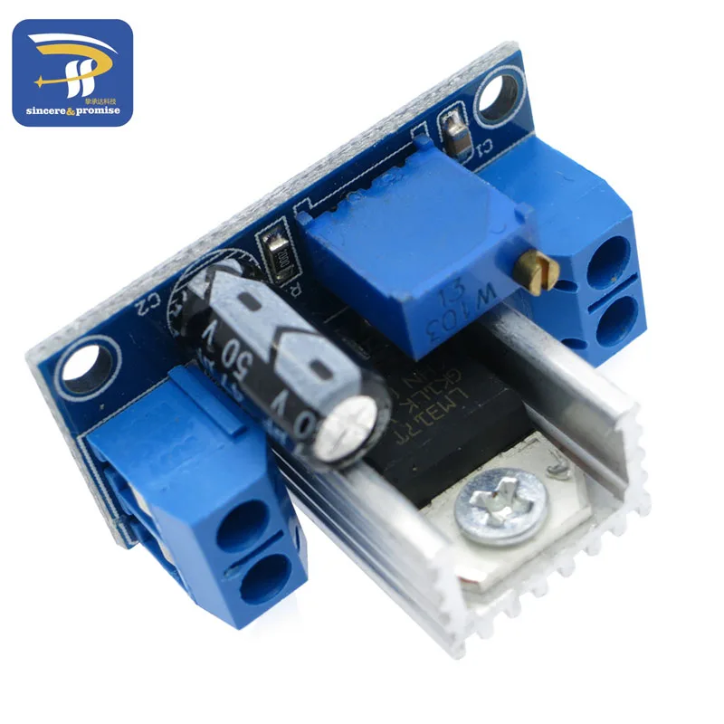 LM317 регулируемый регулятор напряжения Линейный источник питания LM317 DC-DC 4,2-40 В до 1,2-37 в понижающий преобразователь