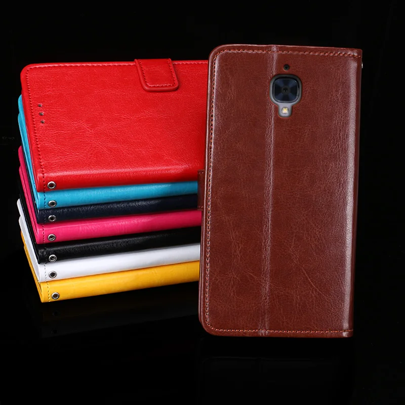 For Oneplus 3 Case Business Style Flip Wallet PU Leather Stand Phone Capa Cover for 3T Cellphone Accessories | Мобильные телефоны и