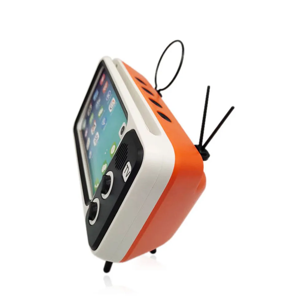 orange Милый Мини HIFI Bluetooth стерео динамик беспроводной супер бас динамик s USB зарядка держатель телефона DOM668 - Цвет: orange