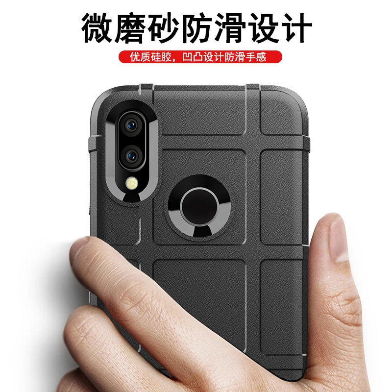 Бронированные противоударные Чехлы для Xiaomi Redmi 7 чехол Мягкий противоударный