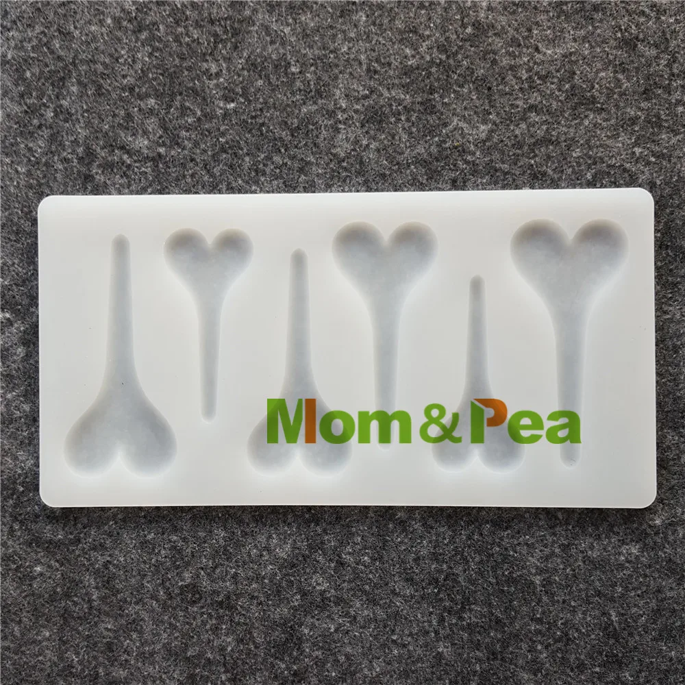 Высококачественная силиконовая форма Mom &amp Pea CX112 в форме сердца с 6 леденцами для