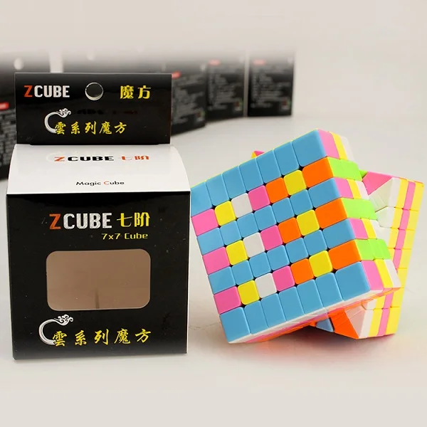Z cube Magico Cubo 7x7x7 магический скоростной куб рождественские подарки профессиональный вызов 7x7x7 скоростной куб головоломка игра Детские игрушки Прямая поставка - Цвет: stickerless