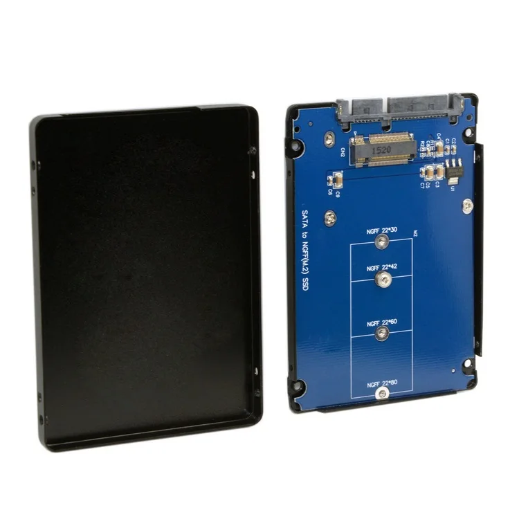 B + M Key Socket 2 M.2 NGFF (SATA) SSD к адаптеру 5 SATA адаптер для карты с черным металлическим