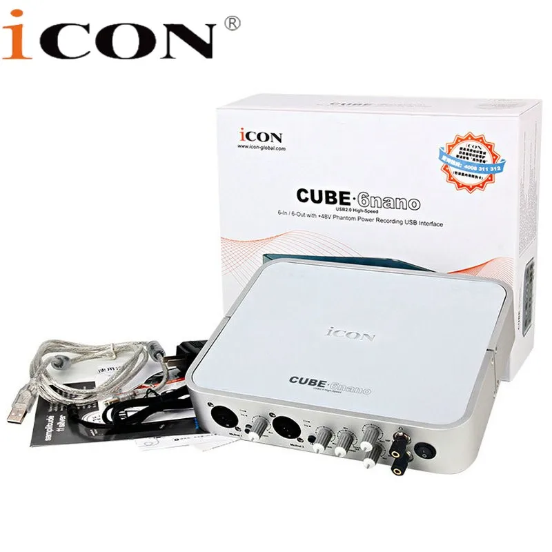 ICON Cube 6 Nano VST USB интерфейс записи звуковая карта 6 аудио вход и 6 выходной модуль с USB подключением