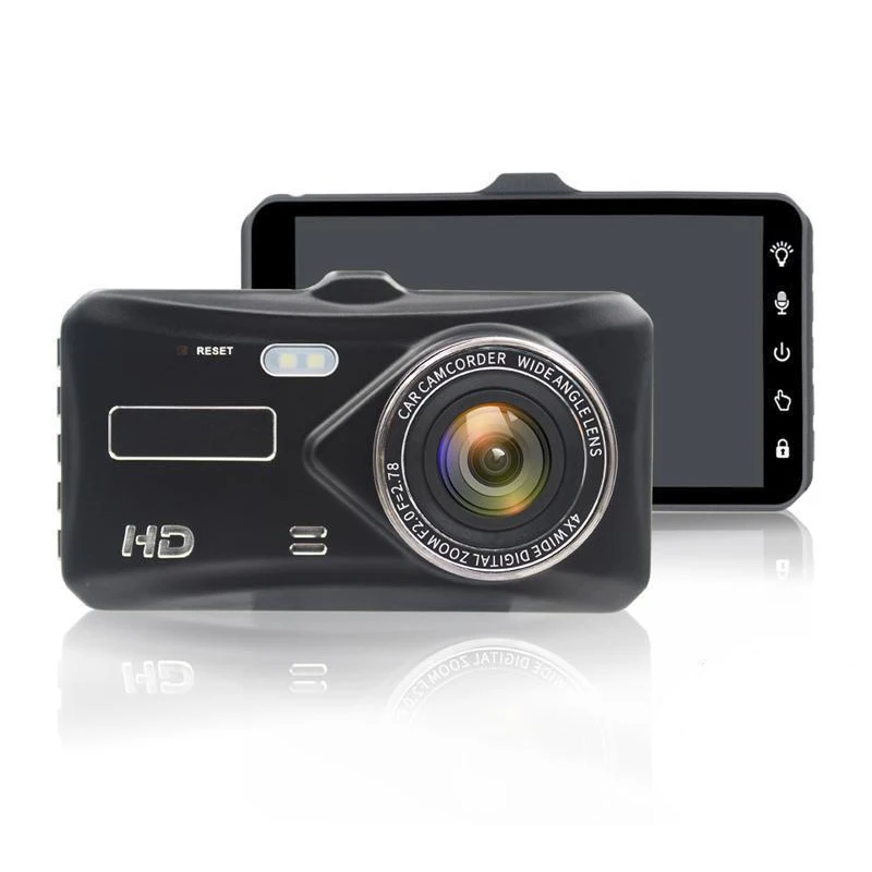Видеорегистратор с разрешением Full HD 1080 P 4 дюйма Экран ips автомобиль dvr Камера Передний+ задний Ночное видение видео Регистраторы g-сенсор режим парковки WDR(широкий динамический диапазон