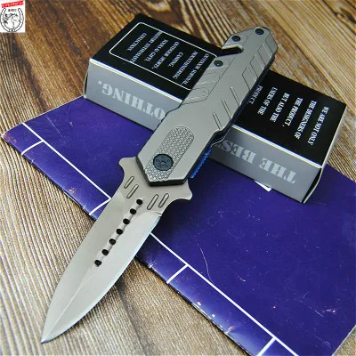 heise Итальянский стиль 440C BlackHalf зуб складной нож 8,1 дюймов Открытый складной Охотник Универсальный Открытый тактический складной нож - Цвет: heise