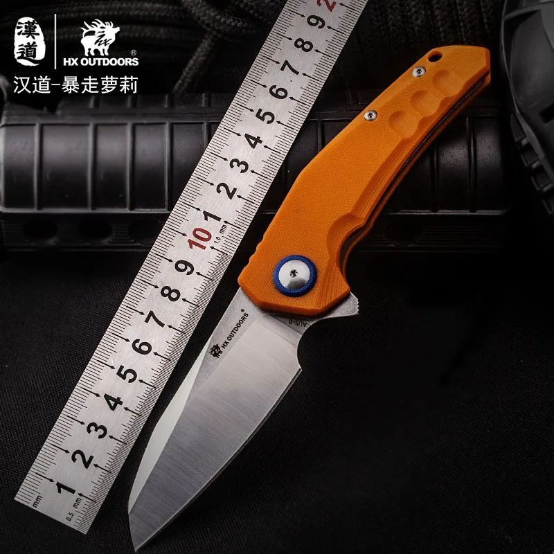 Комплект Электронных компонентов HX OUTDOORS ZD-004 AUS-8 лезвие G10 Ручка складной Ножи шариковый подшипник Открытый Отдых Путешествия Тактический нож EDC инструмент