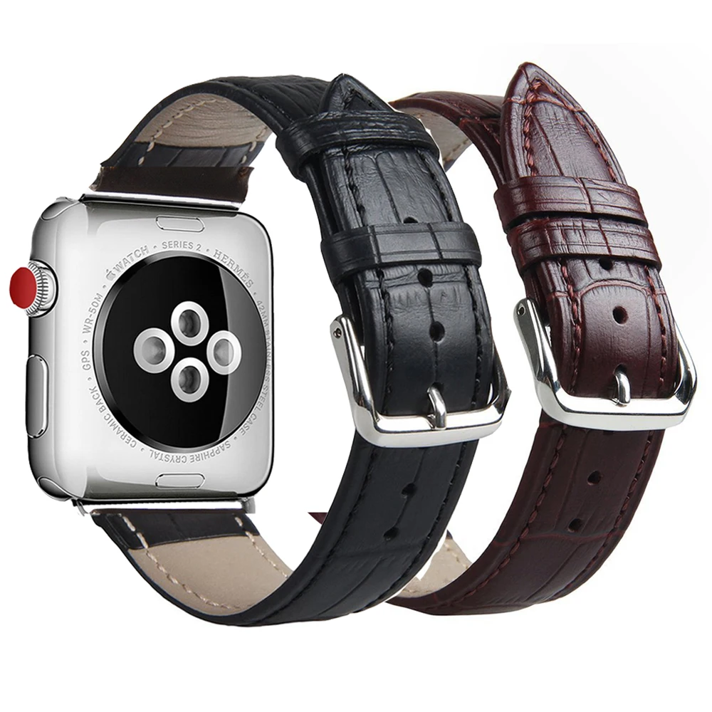 Кожаная Петля для Apple Пряжка ремешков наручных часов 42 мм 38 40 44 iWatch series 1 2 3 4