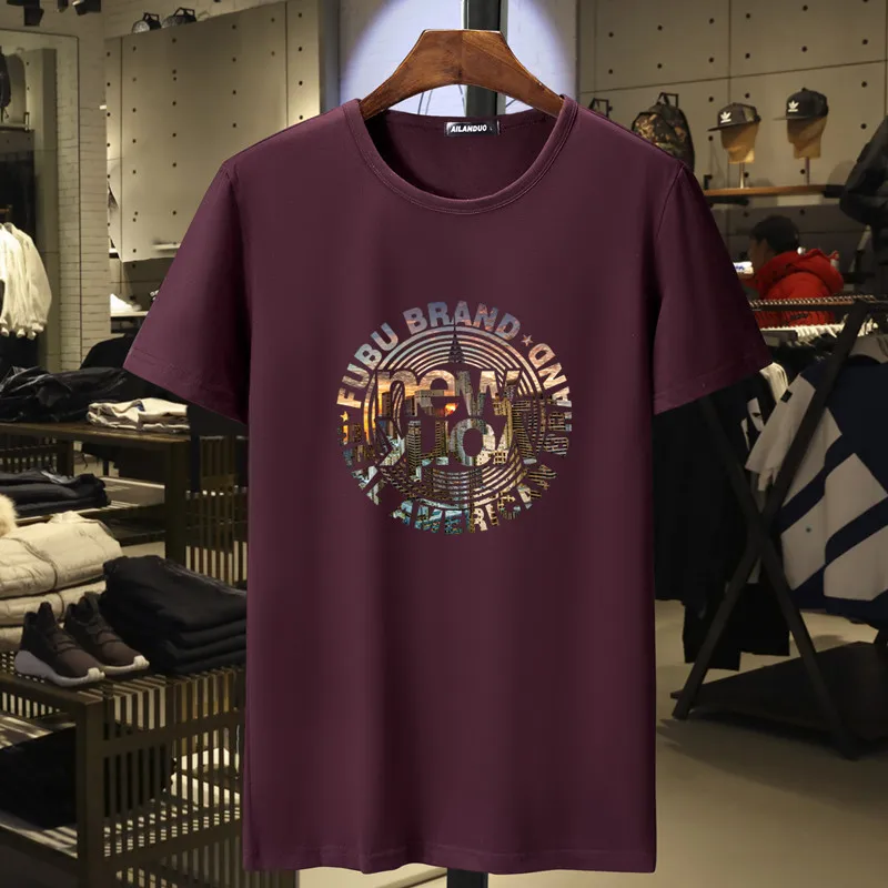 Мужская хлопковая футболка большие размеры 5XL 6XL 7XL 8XL 2019 | одежда