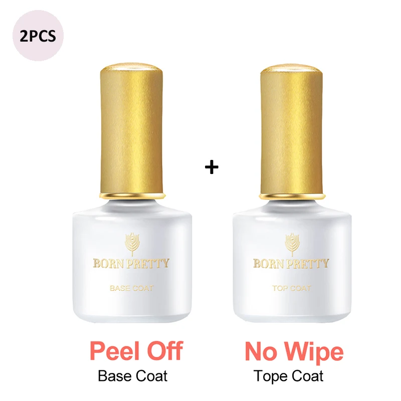 Set 1 BORN PRETTY Base Top Coat Gel Nail Polish 6ml Matte Gel Gel Varnish Manicure Reinforcement Gel Peel Off Varnishe Nail Art Design - Цвет: Set 1