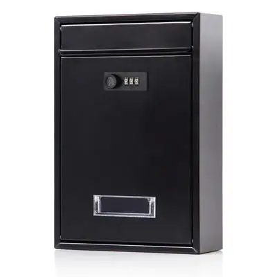 Password-Black Маленький бытовой металлический почтовый ящик с замком, открытый настенный водонепроницаемый замок с паролем, коробка с надписью для жалобы mx6011747 - Цвет: Password-Black