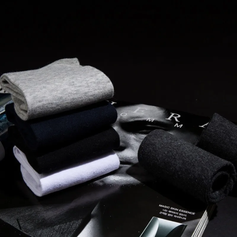 Носки мужские повседневные однотонные 10 шт. =(5 пар) 2019|mens long socks|cotton socksquality socks |