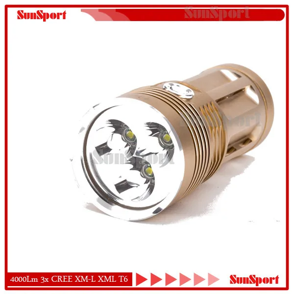 4000 lm lumens 3 x CREE XM-L XML T6 LED Flashlight Torch 4 18650 Light 30W Lamps | Лампы и освещение