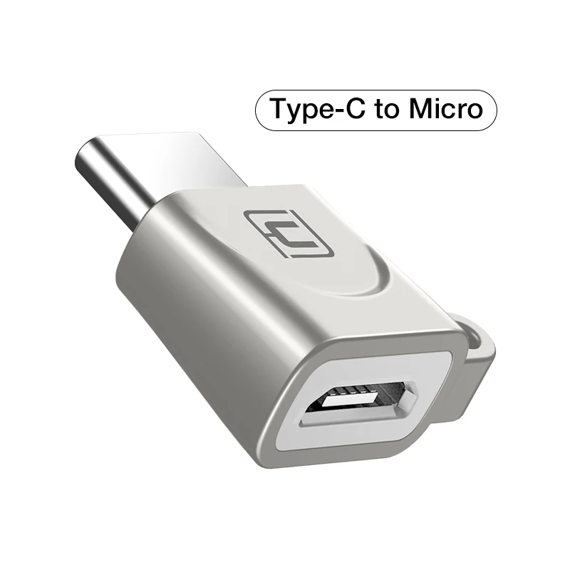 Переходник Cafele type C для Micro USB OTG адаптер конвертер type-c кабель адаптер USB для type-C передачи данных зарядное устройство OTG - Цвет: Silver Typec Micro