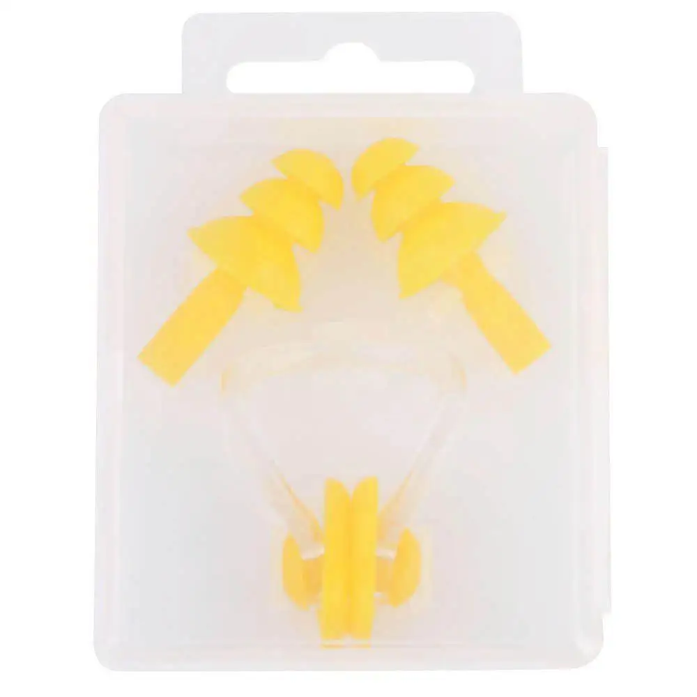 Two in one 5 Colors Soft Silicone Swimming Set Waterproof Nose Clip + Ear Plug Earplug Useful | Спорт и развлечения