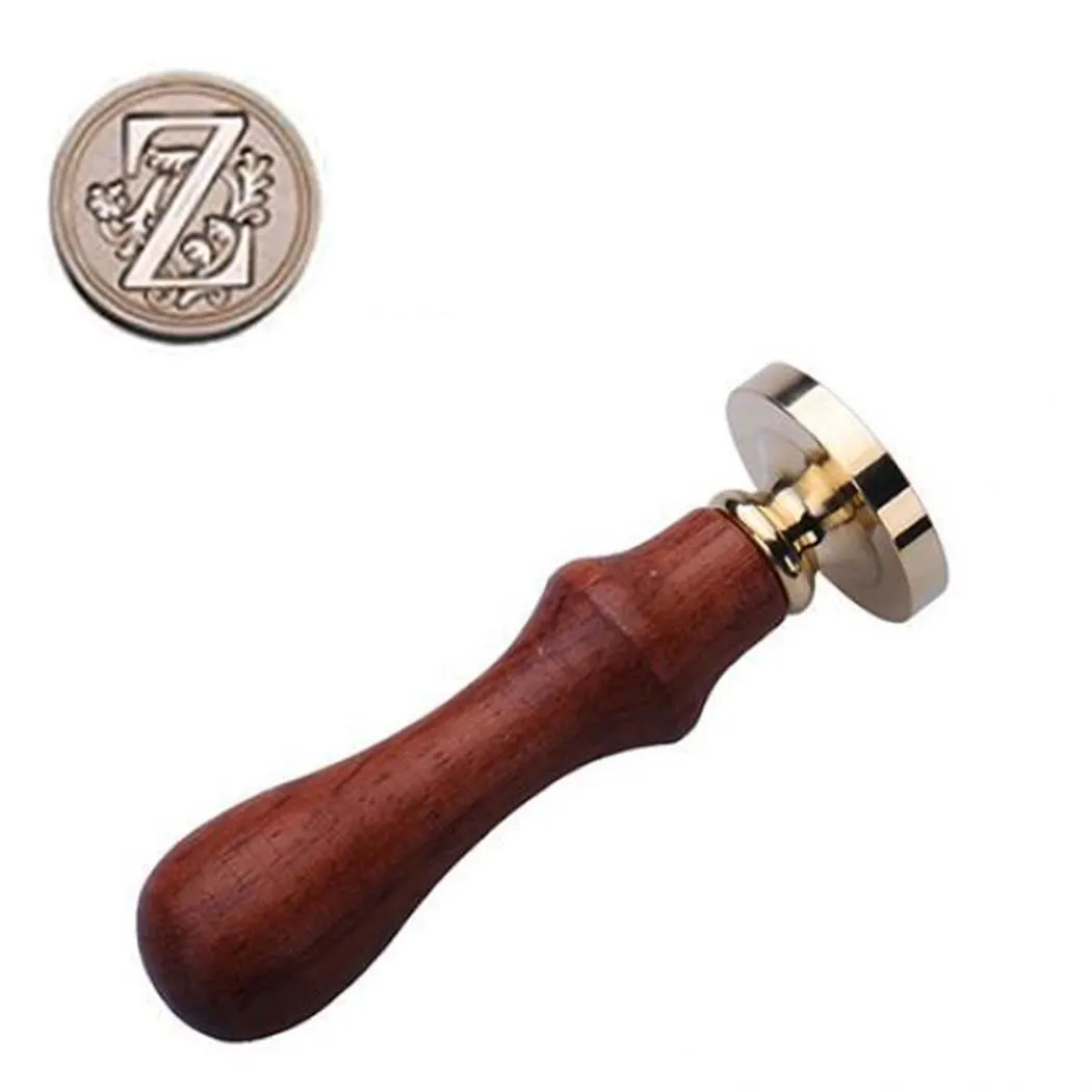 26 букв Ретро Европейский цветок огонь краски печать воск уплотнение головка