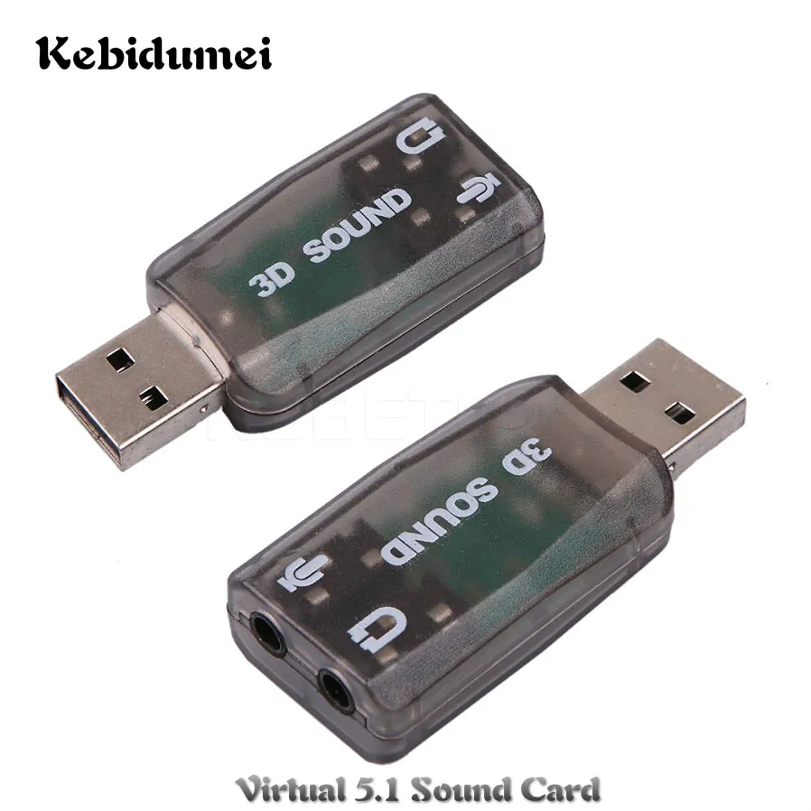 Внешняя звуковая карта Kebidu с Usb на 3 5 мм микрофон разъем для наушников
