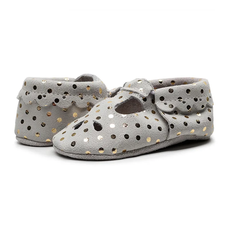Обувь из натуральной кожи с леопардовым принтом детская обувь Bling в горошек