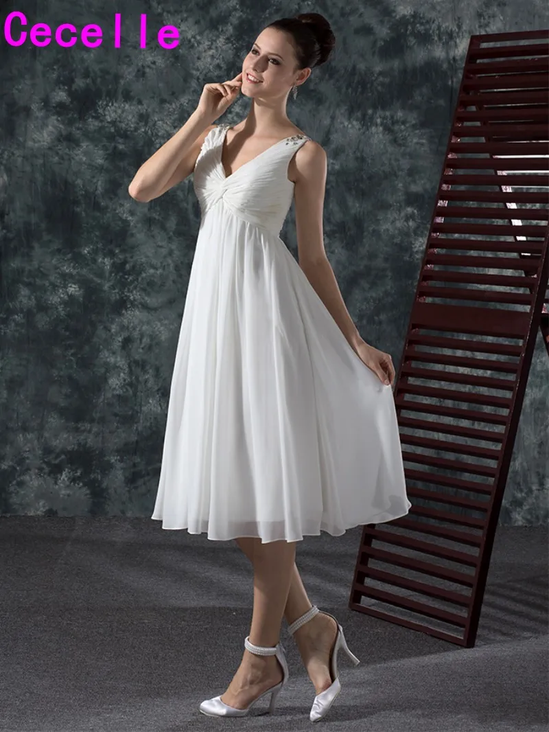 Халат де mariée складки шифона неформальный Свадебные платья с Бретели для нижнего