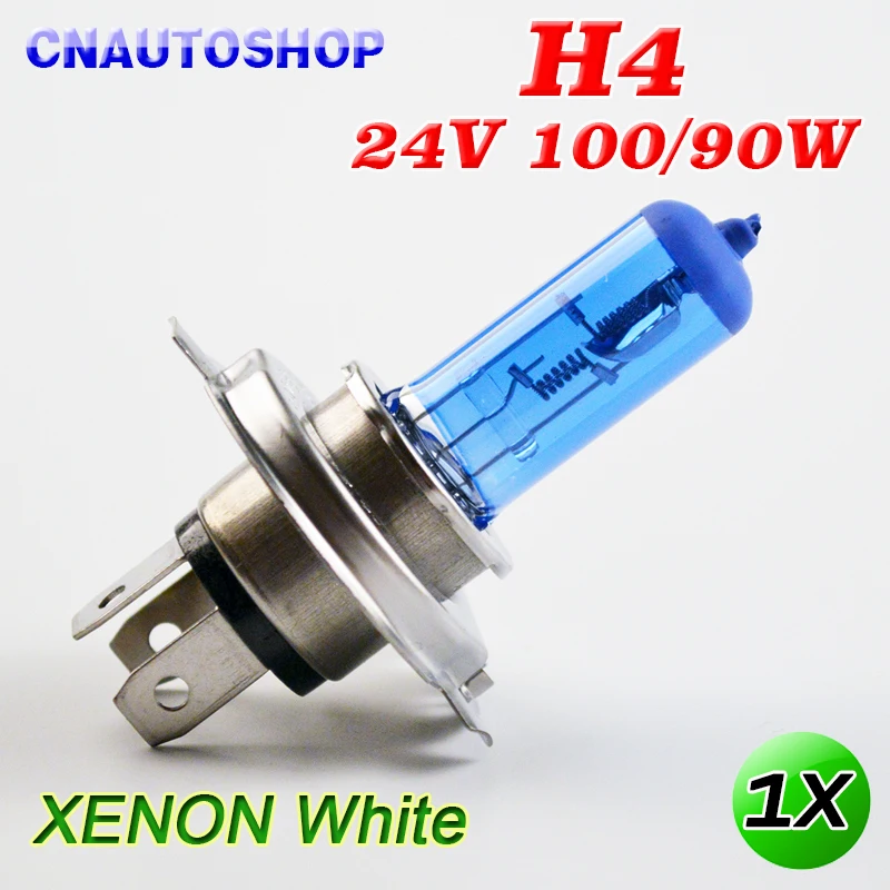 Flytop 24V 100/90W H4 супер белая галогенная лампа 5000K автомобильный головной светильник ксеноновая лампа темно-синего стекла авто светильник