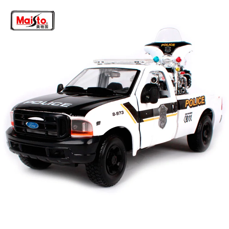 Maisto 1:27 Ford 1999 FORD F 350 сверхмощный пикап 2004 H D FLHTPI Electra Glide Мотоцикл Велосипед литой