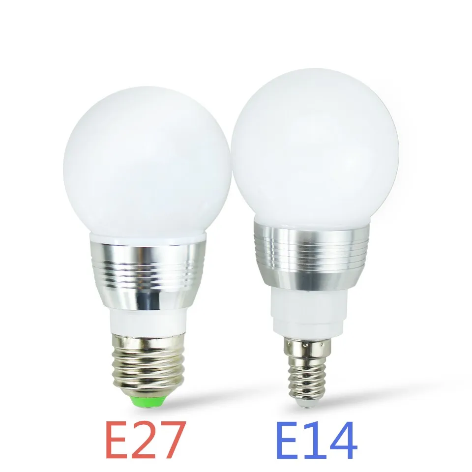 Высокое качество E27 E14 3 Вт RGB LED 16 Цвет изменение свете свечи лампы Spotlight AC85 265V с