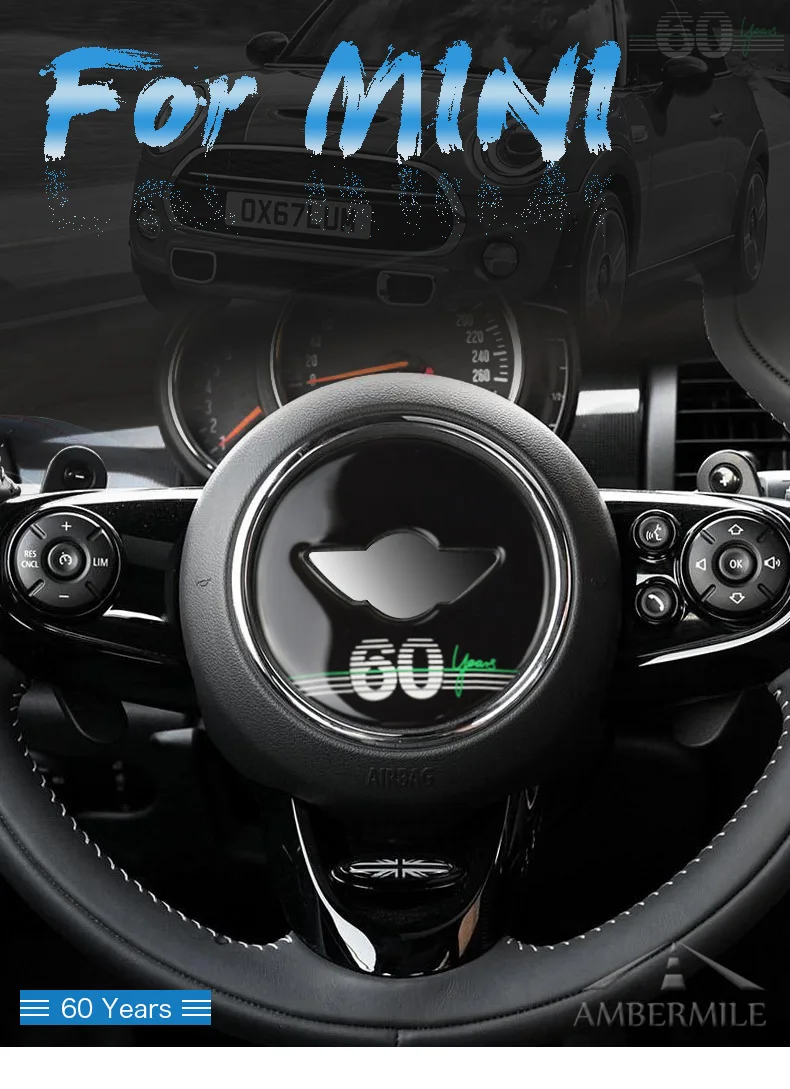 60th Юбилей для Mini Cooper F55 F56 F60 R61 R56 аксессуары F56 мини F60 F54 R60 для F60 Countryman R60 R61 F56 R61 Стикеры