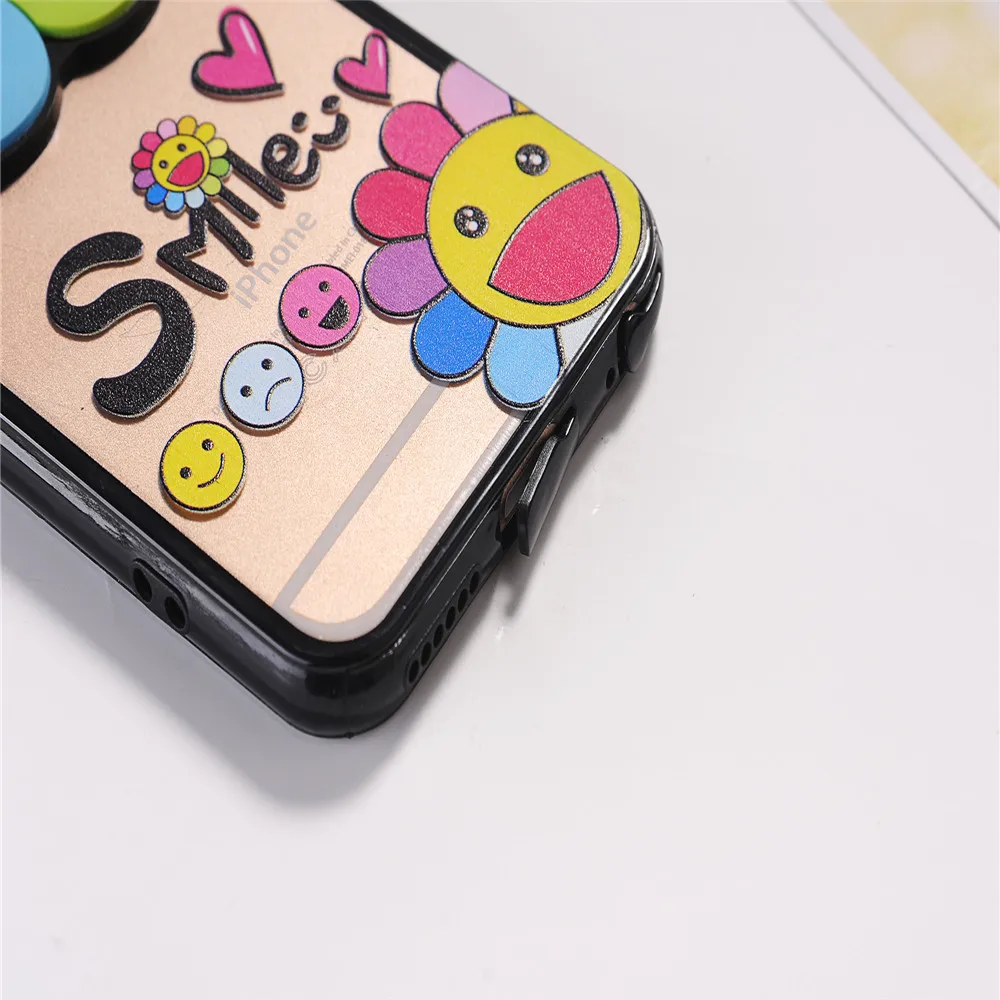 Для iphone 6 4.7 &quot3D Улыбающееся Лицо Подсолнечника ТПУ Назад Чехол для iPhone Plus Splus 5.5&quot