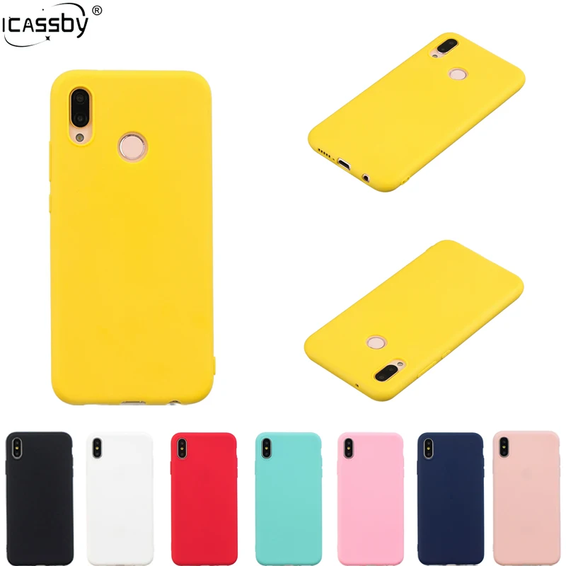 Резиновый силиконовый чехол из ТПУ для Huawei P20 Lite мягкая задняя крышка карамельных