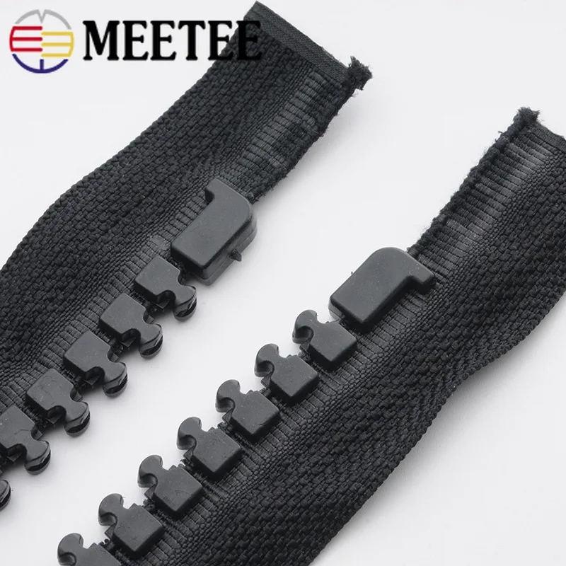 Meetee 20 # большие черные двойные слайдеры на молнии из смолы открытые для пуховой