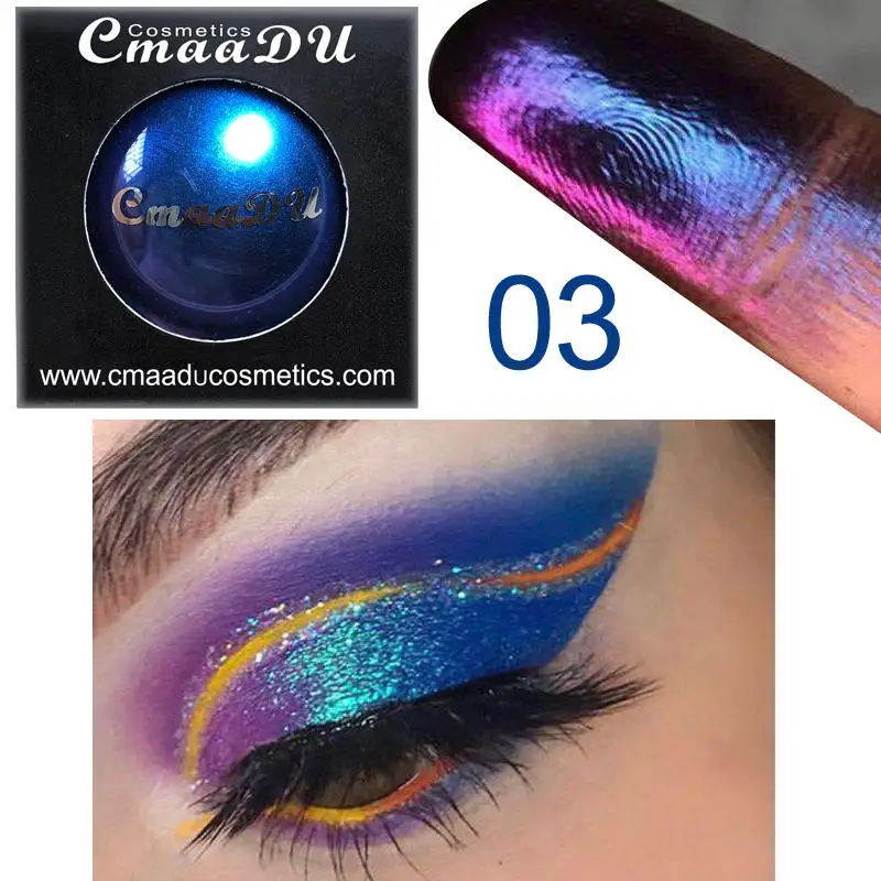 Хамелеон, водонепроницаемый светильник, меняющие блеск, тени для век, мерцающие, с бриллиантами, металлик, долговечные тени для век, новинка - Цвет: 3