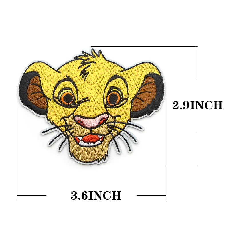 Лев Король Simba мультфильм Железный На заплатках одежда para diy эмблемы с вышивкой шитье аппликация Patchworks наклейки E0076
