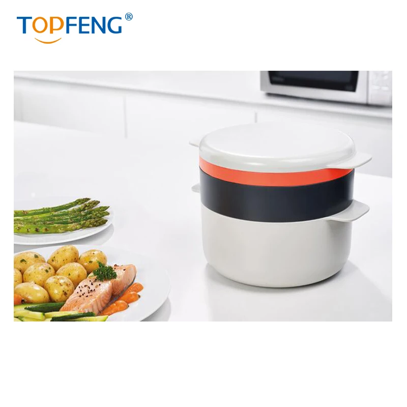 Topfengмикроволновая печь штабелируемые корзины пароварка для здоровой пищи с
