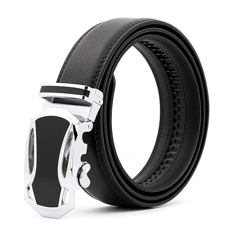 AirkSun 2017 Fashion Red White Black Solid Strap Male Genuine Leather Belts For Men Luxury Car Automatic Buckle Ceinture 140cm | Аксессуары