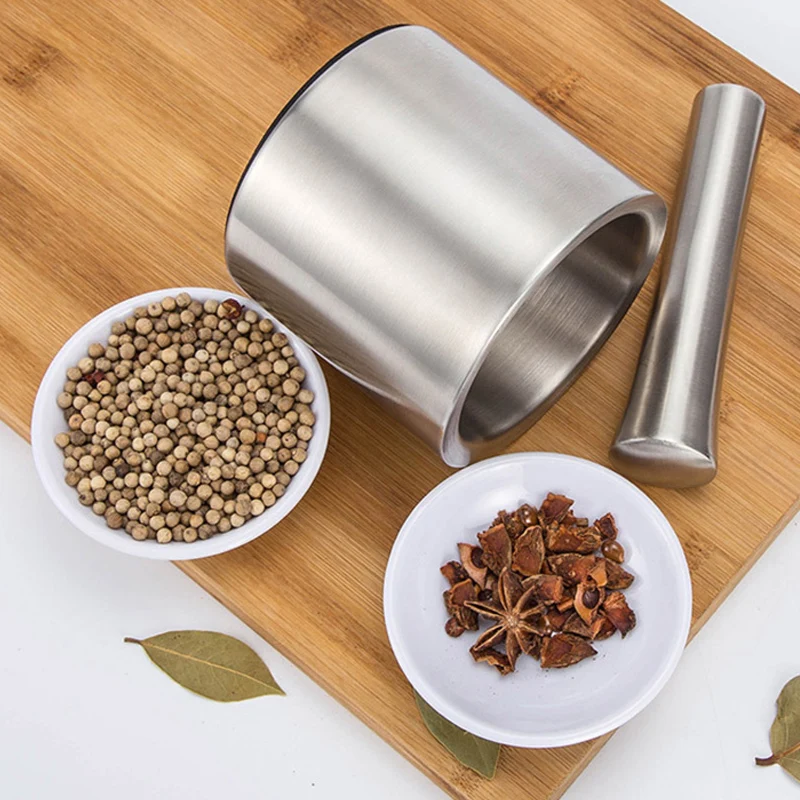 Leeseph ступка и пестик сделанные на заказ комплекты 18/8 матовый Нержавеющая сталь