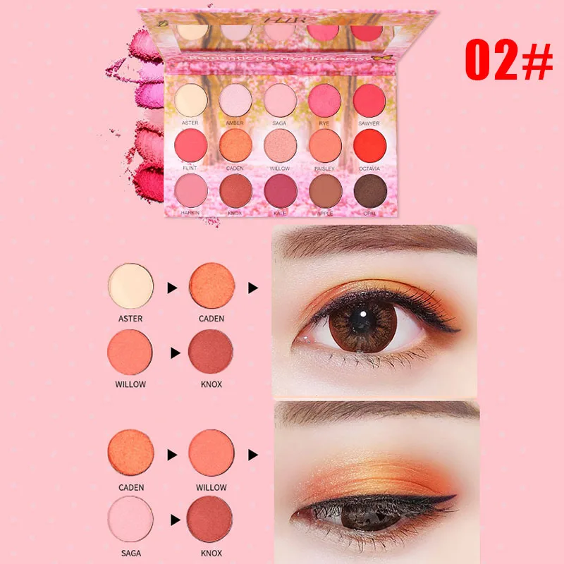2019 New15 Colors Eyeshadow Pearlescent Matte Not Blooming Girl Drop shipping |