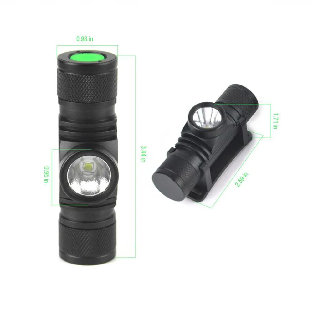 Светодиодный перезаряжаемый налобный фонарь 18650 с USB зарядкой D10 XM-L2 светодиодный