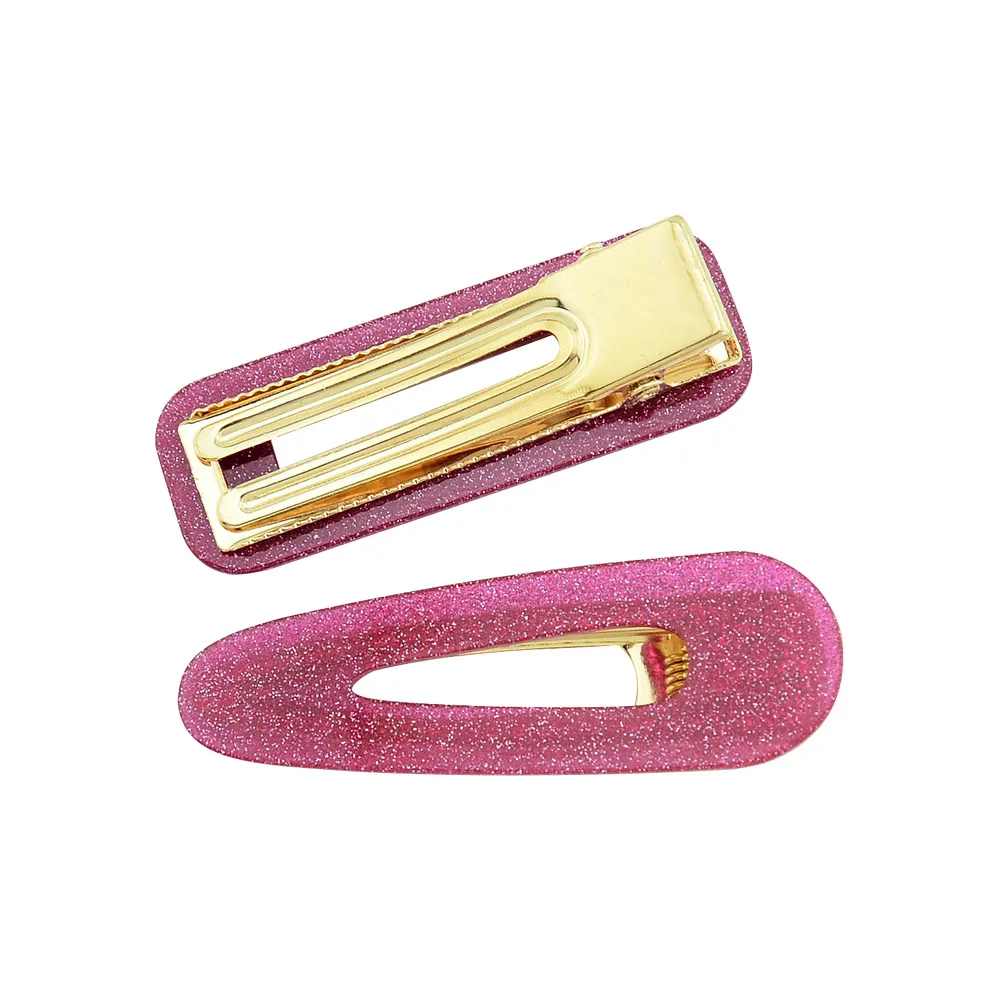 Женские акриловые заколки для волос прямоугольные шпильки из оловянной фольги с