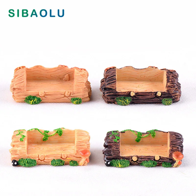 Имитация цветочной лозы деревянная пень миниатюрная фигурка DIY аксессуары кукла