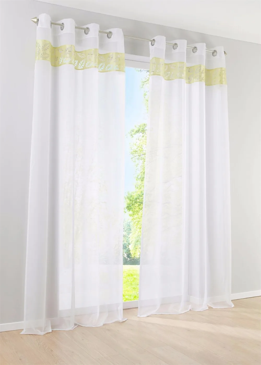 Занавеска из 100% полиэстера с отверстиями дизайн 4 см Диаметр втулки волнистая для