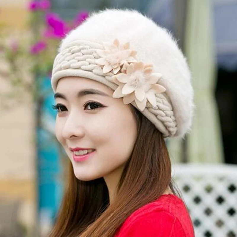 Новинка 2017 брендовые зимние рождественские теплые шапки для женщин берет из