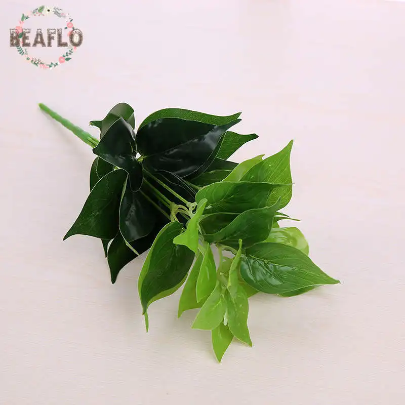 1 букет искусственных пластиковых растений Epipremnum золотистого цвета|leaf