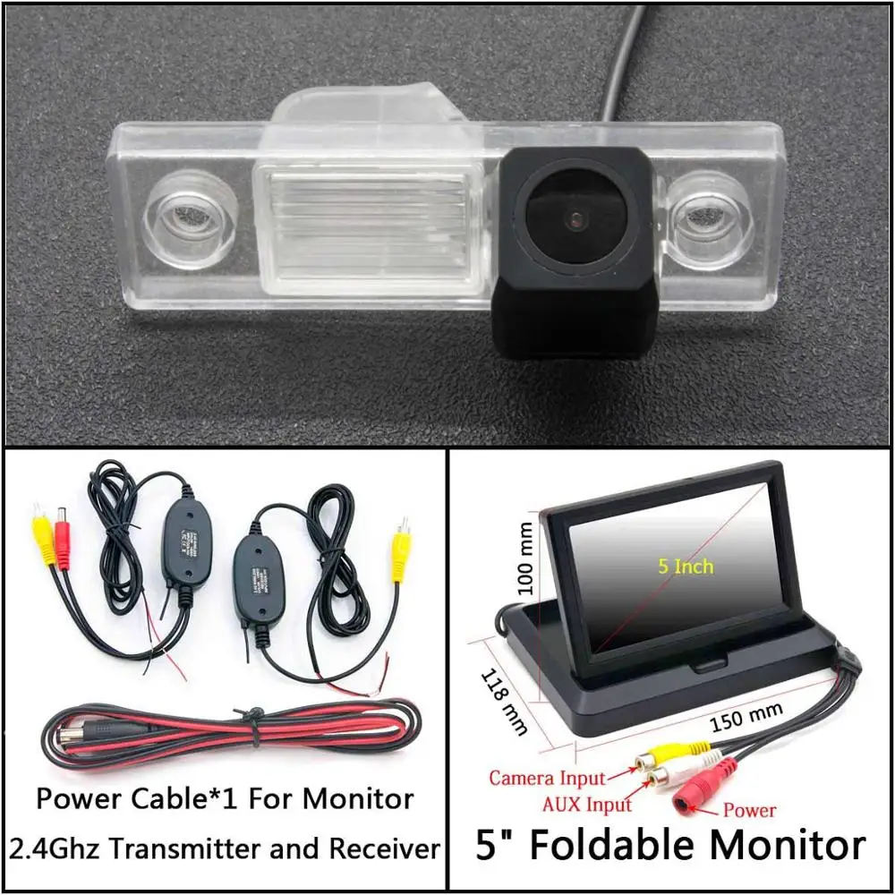 C Wireless 5 inch F Full HD камера заднего вида для Chevrolet Lova Nexia epica Lova Aveo Captva Cruze Lacetti Tosca Автостоянка ЖК-зеркало монитор - Название цвета: C Wireless 5 inch F