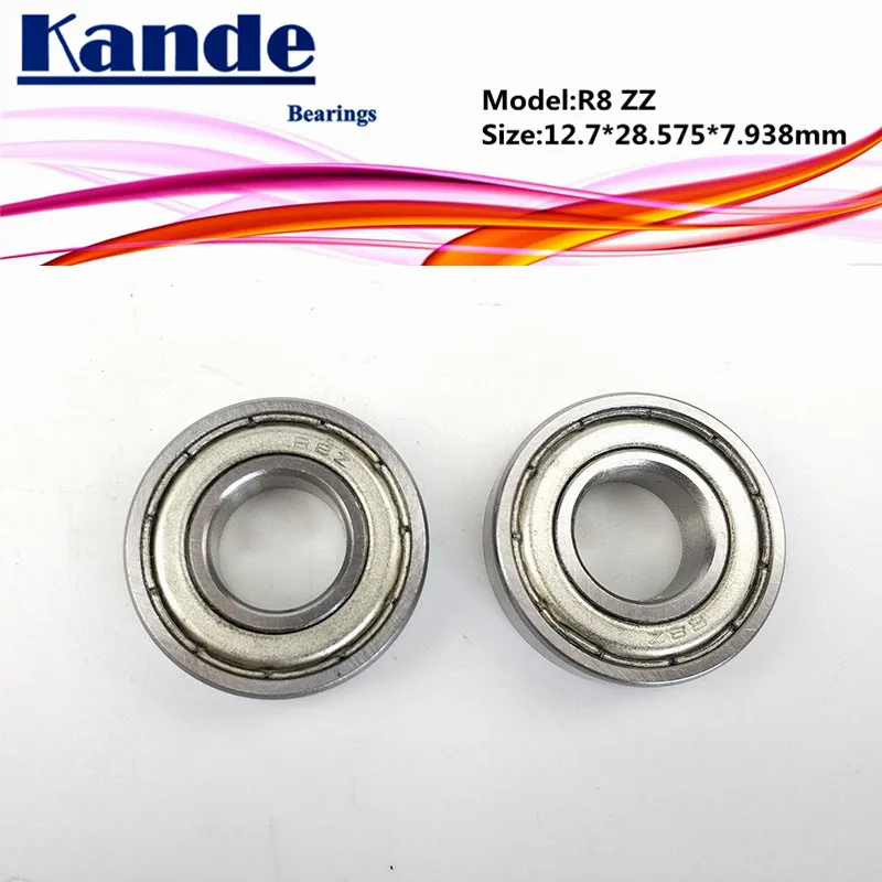 Подшипники Kande колесные подшипники R8 4 шт. ABEC 1 R8ZZ 5 ZZ подшипник 12 7*28 575*7 938 мм|Валы| |