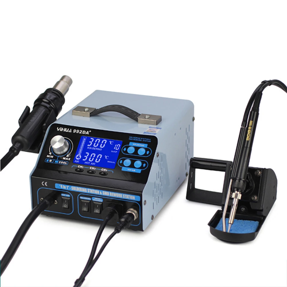 YIHUA 992DA + ЖК цифровой триадный тепловой пистолет для демонтажа интеллектуальная