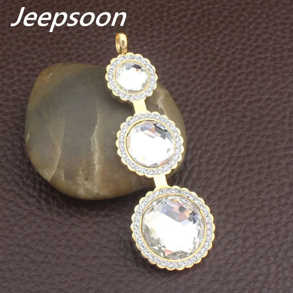 Новый Модный узор ювелирные изделия из нержавеющей стали золотой цвет кулон и