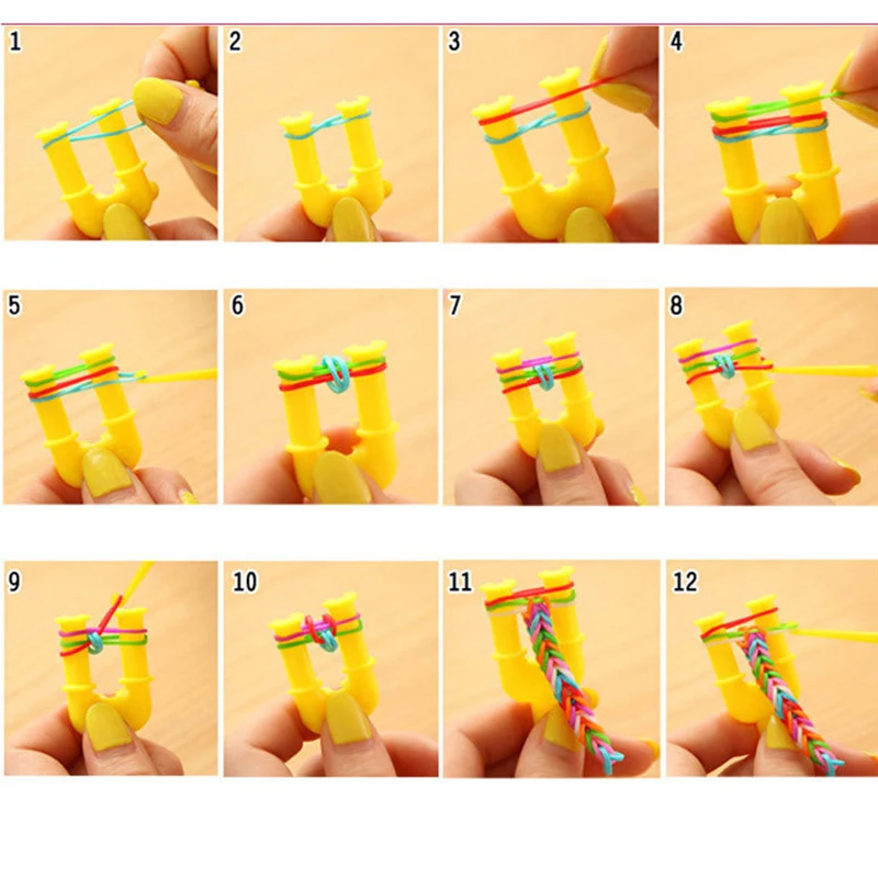Горячие Diy игрушки браслет из резиновых полос для детей или волос Резиновые ткацкие ленты заправка резиновый браслет сделать тканый браслет DIY подарок