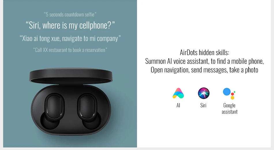Xiaomi Redmi AirDots Bluetooth гарнитура 5,0 TWS истинный беспроводной стерео SBC милый мини-светильник наушники с автоматической зарядкой