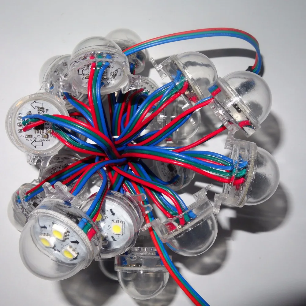 Адресная белая Пиксельная строка UCS1903 диаметр 30 мм вход 12 В постоянного тока 20 шт.