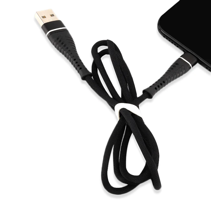 100 см нейлоновый Плетеный Ios 8Pin Быстрый зарядный usb-кабель для IPhone X XR XS Max 8 7 6S 5 5S SE 5C IPad Air Data Sync charger Kabel - Цвет: Черный